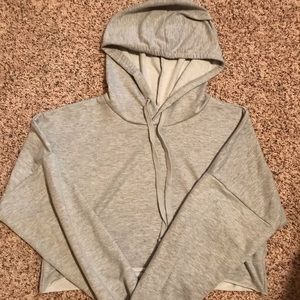 Women’s Grey crop top hoodie